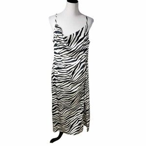 Forever 21 Plus size 1X Black & White Zebra Print Cami Maxi Dress